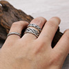 Accessory, retro one size ring handmade suitable for men and women for beloved, wholesale, silver 925 sample