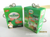 Excellent production of PVC soft glue milk box keychain lock buckle logo