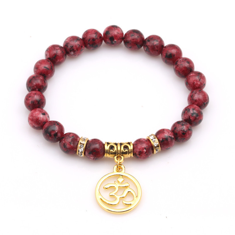 New Natural Stone 3D Pendant Bracelet Bracelet Natural Stone Palm Wing Beaded Bracelet