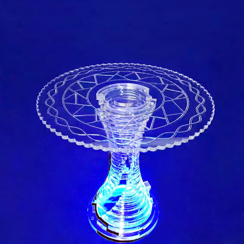 工厂加工定制亚克力桌椅制品咖啡桌椅亚克力 LED发光透明亚克