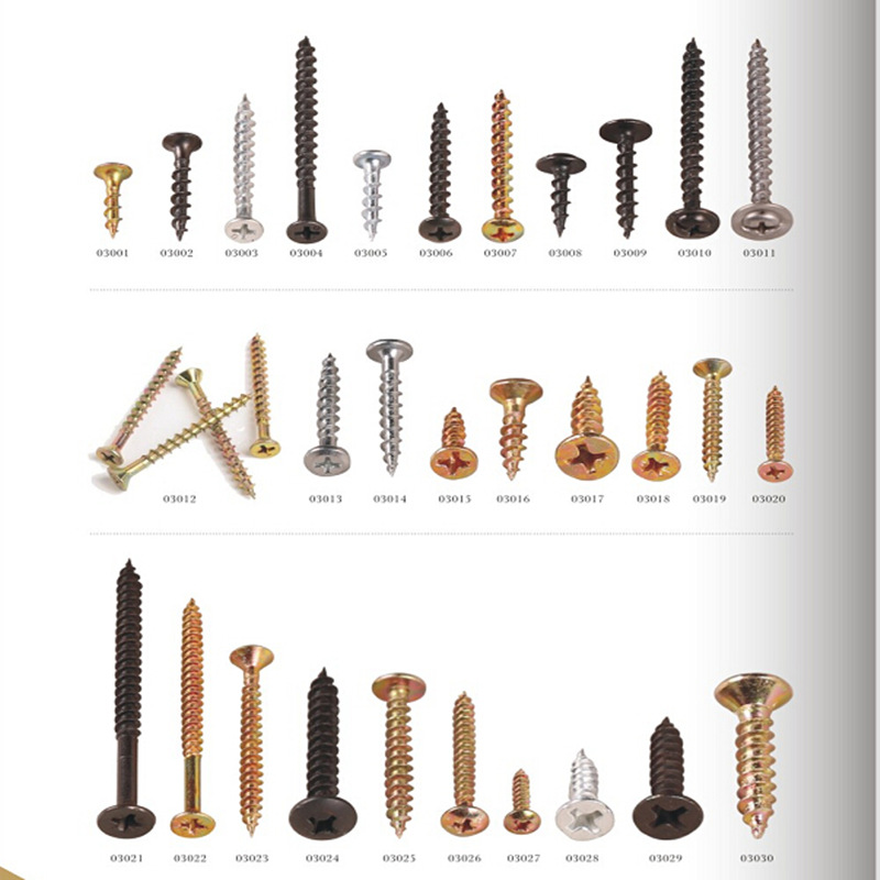 高强度加硬尖尾自攻木螺丝4X30123456789，环保盐雾锌2448小时