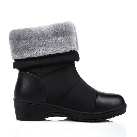 Giày nữ mùa thu và mùa đông của phụ nữ dày lên cộng với nhung ấm trong đôi giày ống tuyết cỡ lớn 40-44 yard HX-76 Giày tuyết nữ