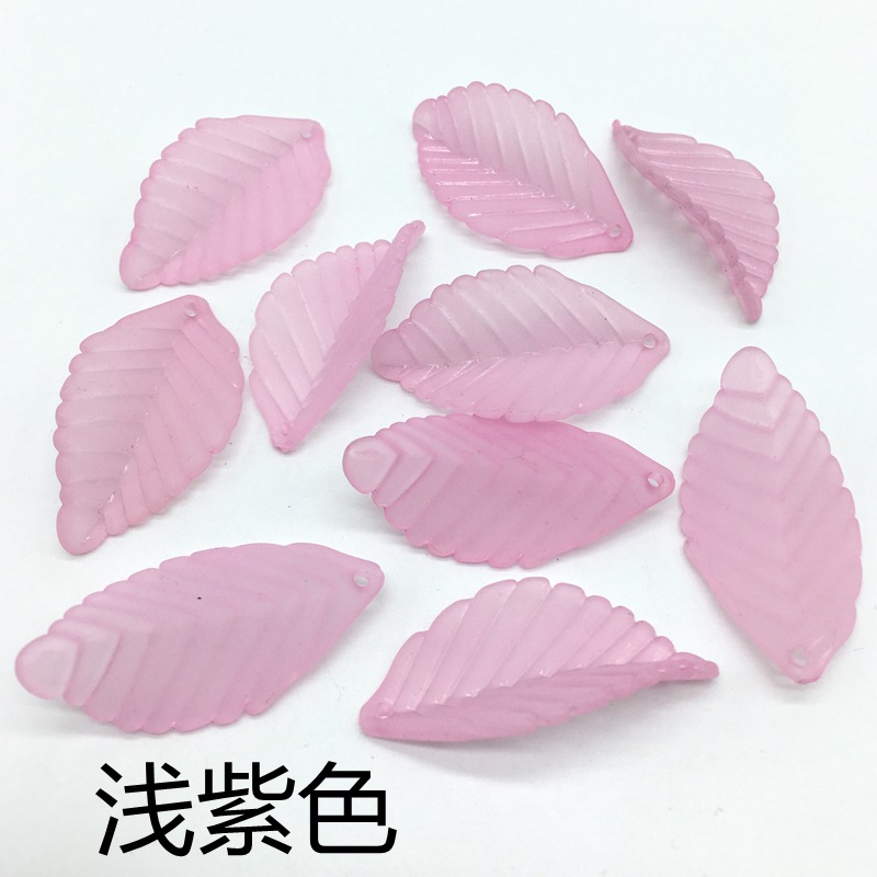 35mm frosted simulated acrylic plastic patterned leaf DIY ancient-style handcrafted hair accessory earrings material detail image 8