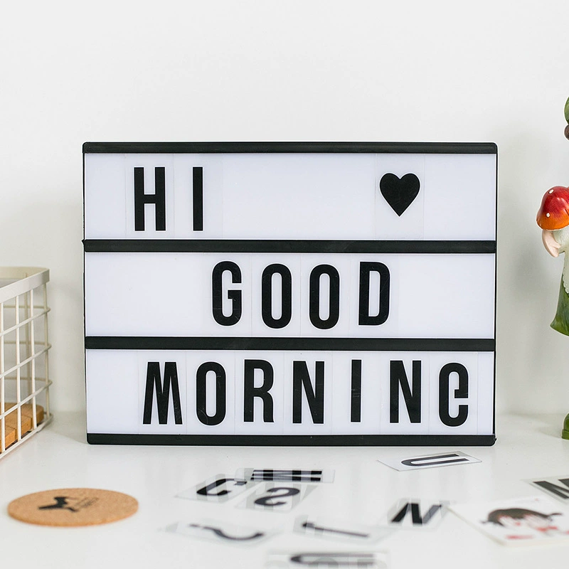 LED Color Light Creative Proposal White Box Letter Light Box Valentine's Day Fresh Decoration Light Box Bar atmosphere