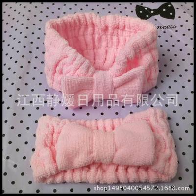 廠家批發定制日韓版超纖蝴蝶結頭帶潔面化妝美容束發帶發飾現貨