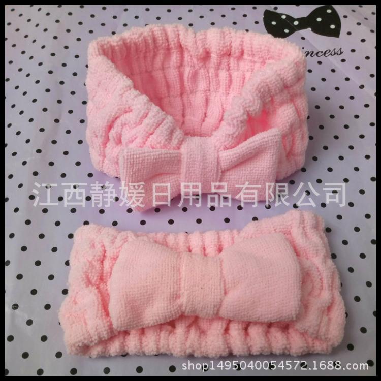 廠家批發定制日韓版超纖蝴蝶結頭帶潔面化妝美容束發帶發飾現貨