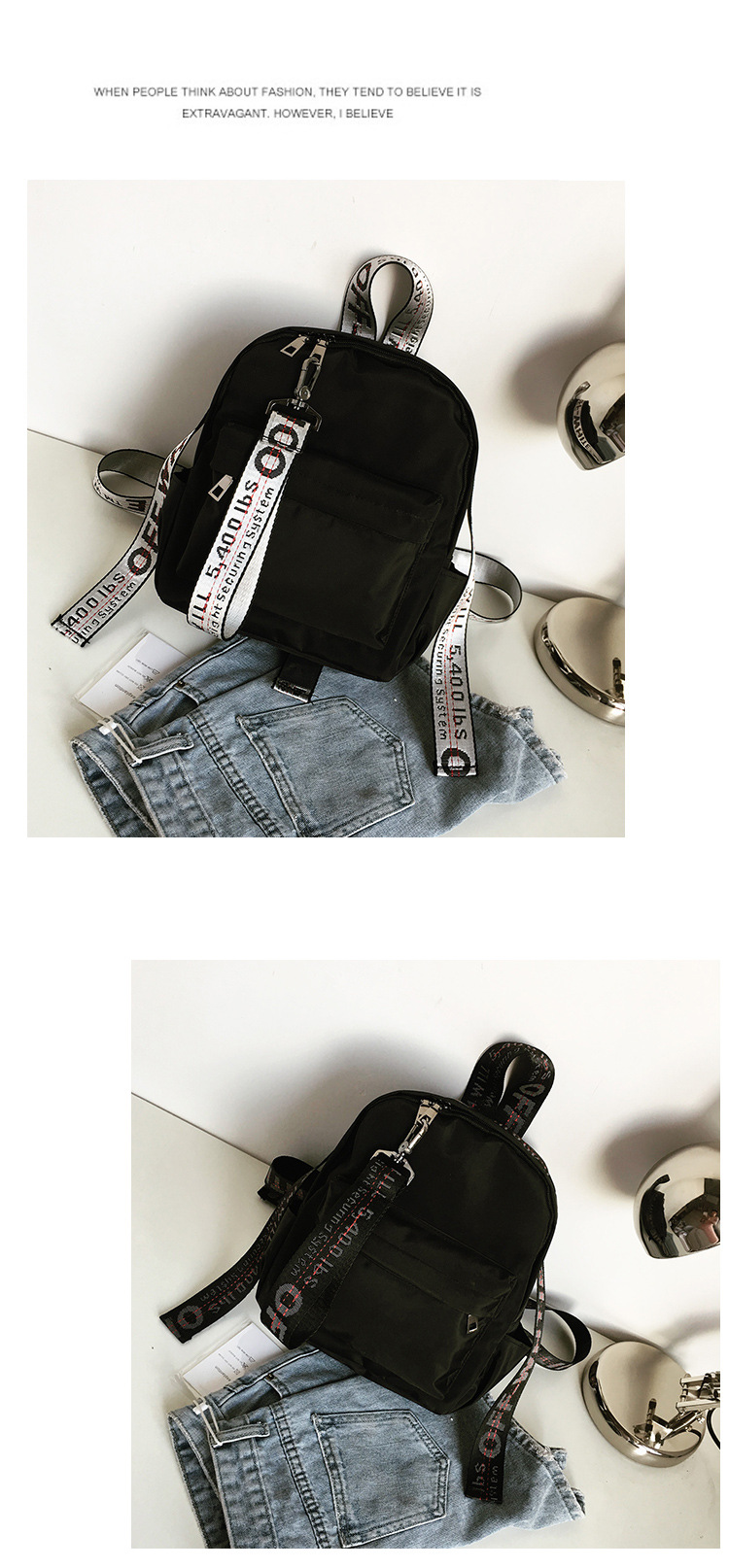 2017 Brand Off White Backpack Yellow Letter Fashion Bag Pink Hip Hop School Bag Men Women Nylon ...