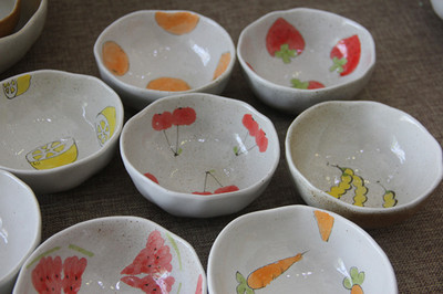 景德镇手工陶瓷米饭碗面碗创意汤碗餐具手绘磨砂陶泥日韩式餐碗|ru