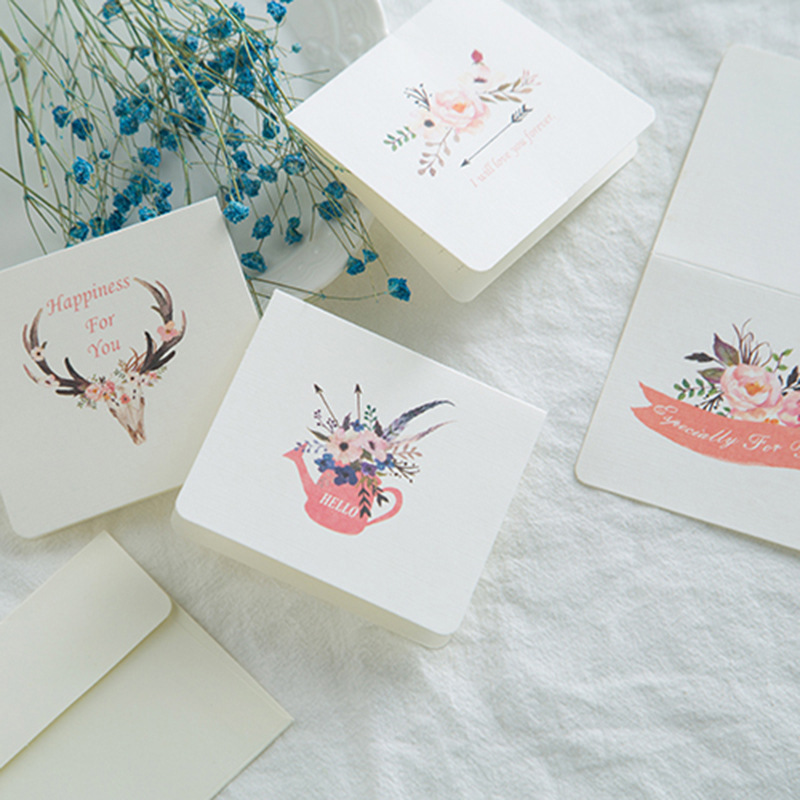Pastoral Garland Corea del Sur flor creativa tarjeta de felicitación negocio bendición tarjeta pequeña tarjeta de San Valentín mini tarjeta plegable