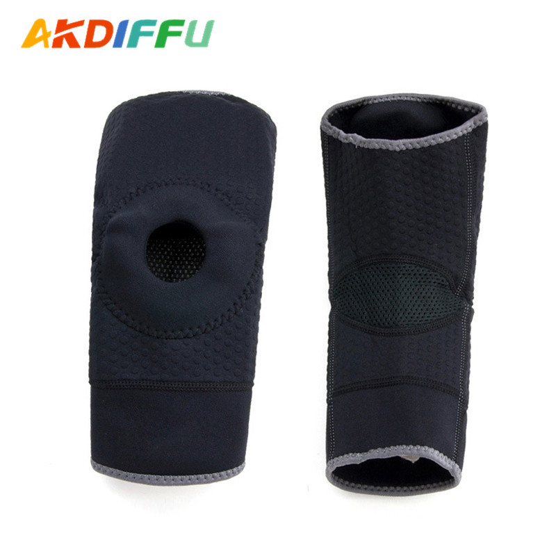 Venta al por mayor material de buceo rodillera caliente transpirable abierta Patella rodillera deportes al aire libre suministros