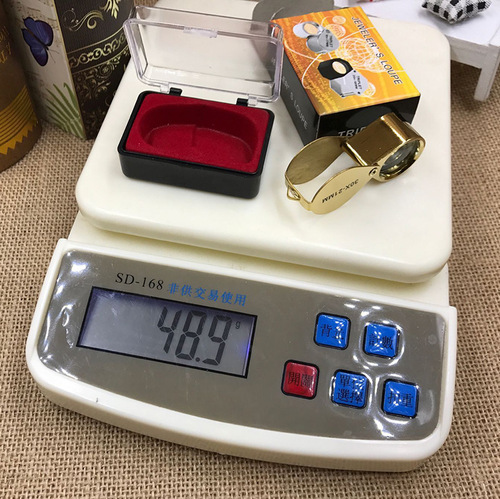 Jinghui Factory Direct Sales 30x21 Jewelry Appraisal Magnifying Glass Silver Dollar Jade Calligraphy and Painting Printing Supplies Titanium Gold Plating