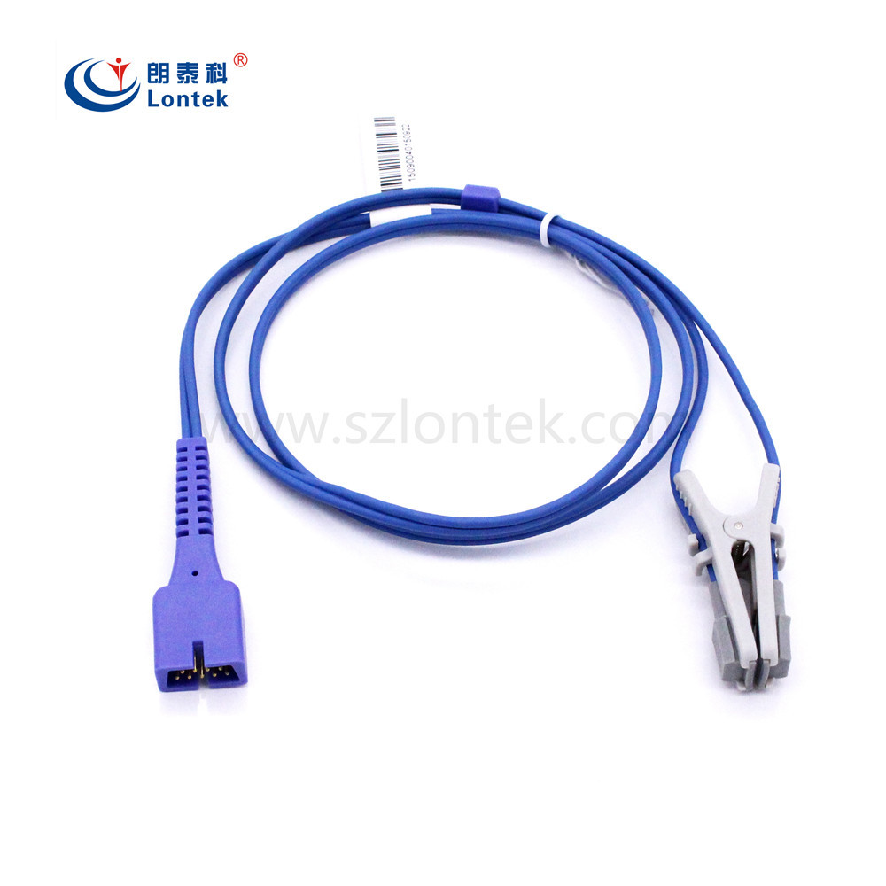 兼容奈普特DS-100A血氧探头 奈普特9针加密 兽用耳夹式血氧探头|ru