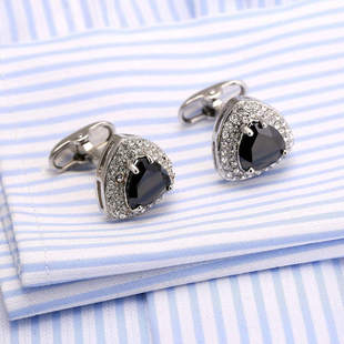 Men's Business French Shirt Cufflinks Foreign Suit Cuffs High Quality Triangle Crystal cufflink cufflink 158