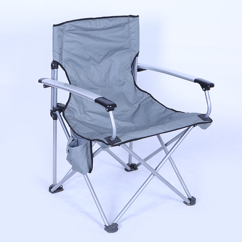 廠家直銷牛津布沙灘休閑超輕便攜靠背金屬折疊椅 戶外廣告椅