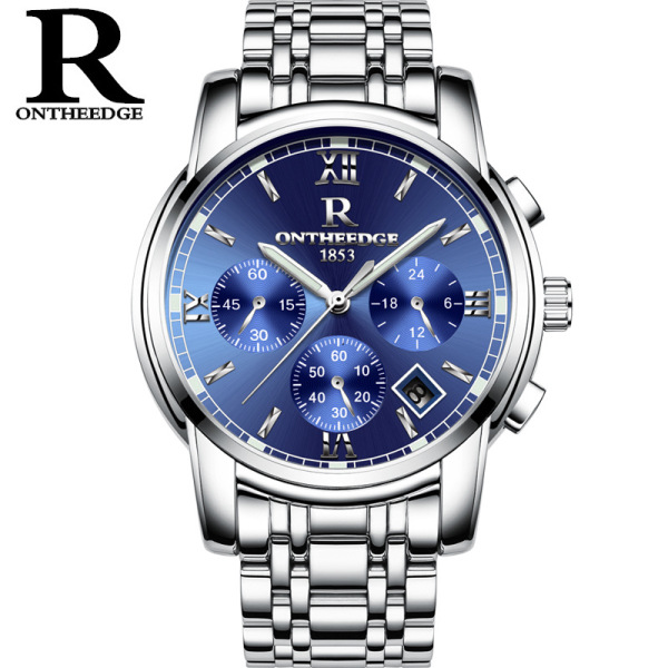 men's universal quartz steel belt stainless steel