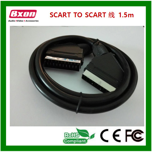 1.5m SCART Cable 21P Cable Audio and Video Cable Broom Head Power SuPPly Audio Cable AV Cable AdaPter