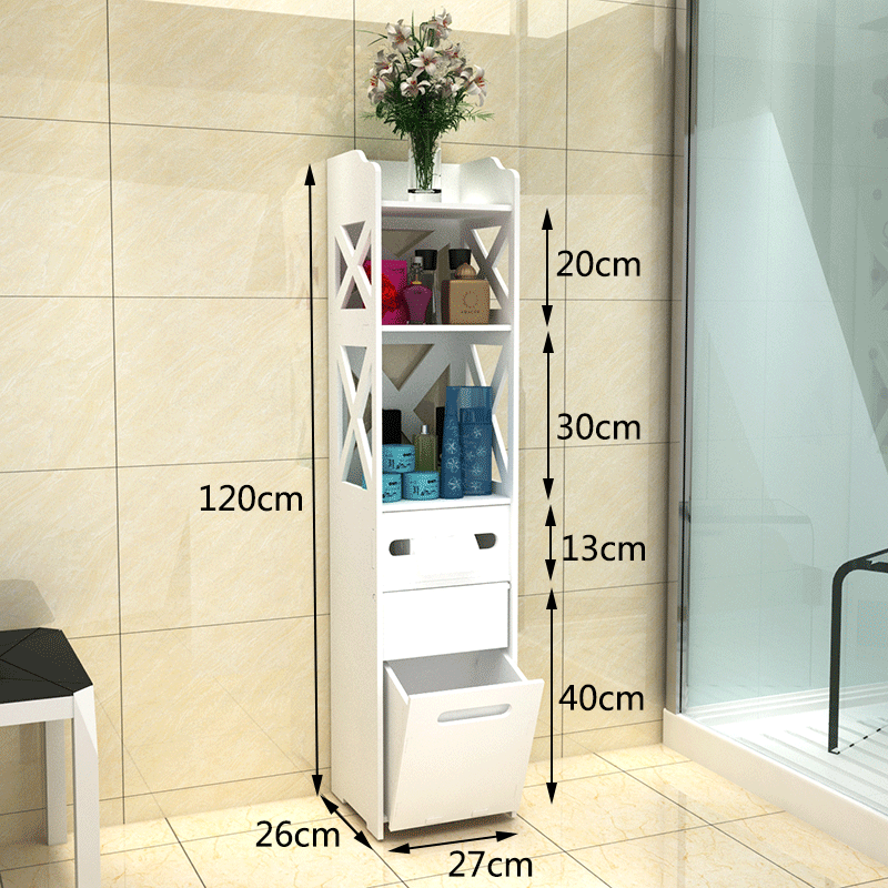 Baño creativo Rack de almacenamiento baño esquina piso Punch-libre multi-capa inodoro almacenamiento