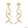 Advanced earrings, matte golden accessory, European style, high-quality style, bright catchy style