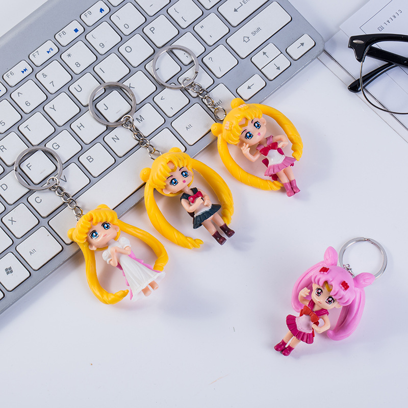 创意美女战士钥匙环工艺品钥匙圈挂件女士钥匙扣配饰玩具