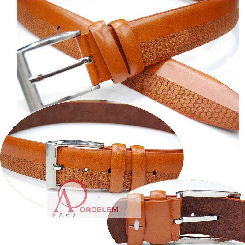 Men's Casual Personality Belt Business Imitation Leather Men's Belt Belt Factory N33 details Picture