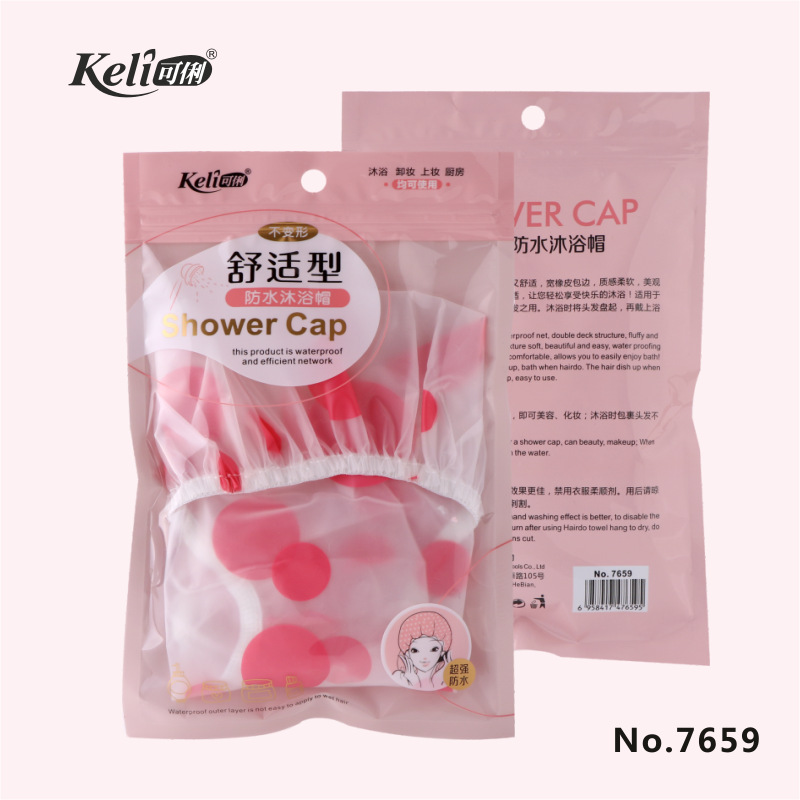 Comfortable waterproof shower cap