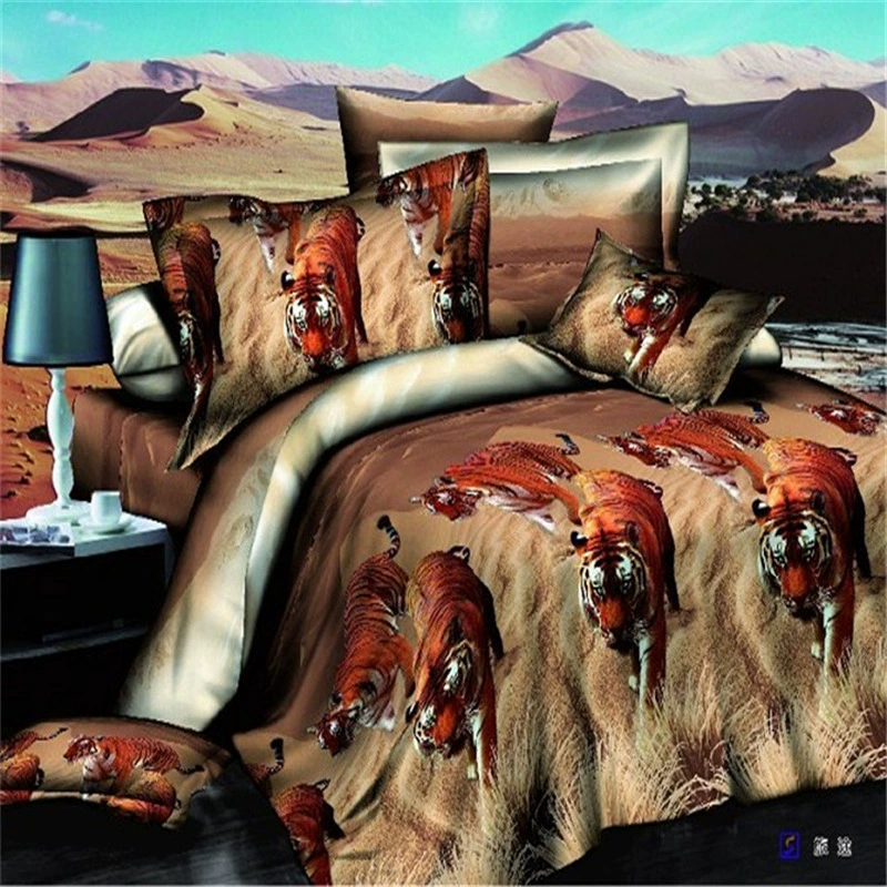 Комплект, простыня, 3D, набор из 4 предметов, прямые продажи с завода