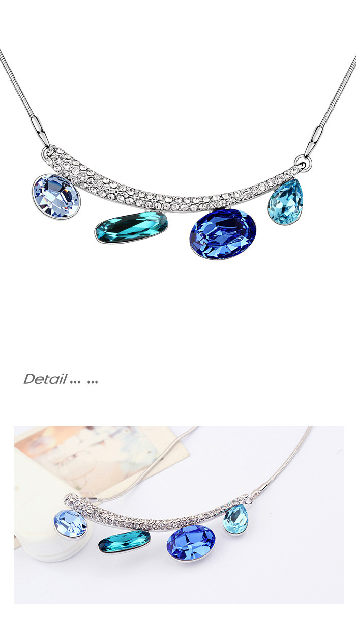 1 Piece Retro Geometric Alloy Plating Artificial Crystal Gold Plated Womenu0027S Pendant Necklace