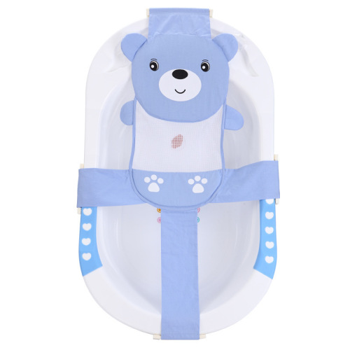 Reinforced Teddy Bear Bath Net Infant Bath Stand Baby Bath Mat Toddler Bath Net Large Cross Bath Net