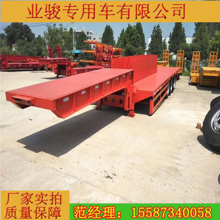 2021年高强板轻量化平板式挖掘机运输半挂车市场需求