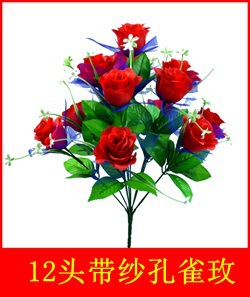 12头带纱星星草孔雀玫