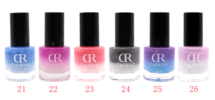 Thay đổi nhiệt độ nail keo sức khỏe và bảo vệ môi trường gradient màu sơn móng tay màu nail polish nail sản phẩm (3 chai để bán) bảng màu sơn móng tay