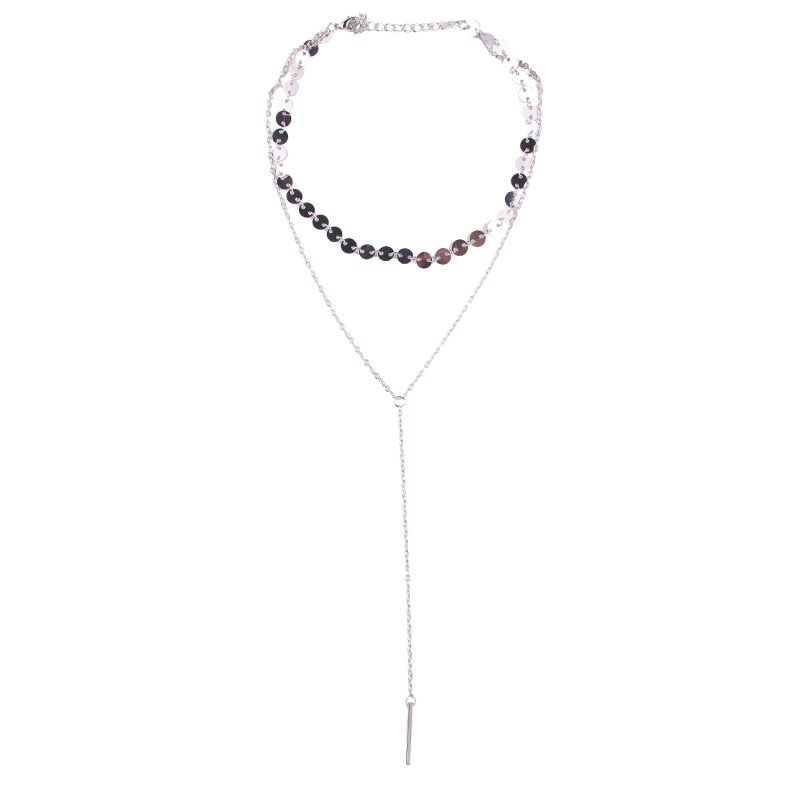 Korean version alloy plating necklace (Silver)NHJQ9273-Silver