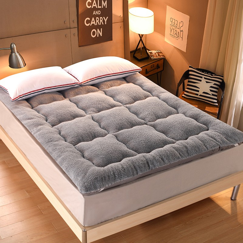 新款羊羔絨加厚保暖榻榻米床墊1.5米1.8米床褥可折疊特價批發