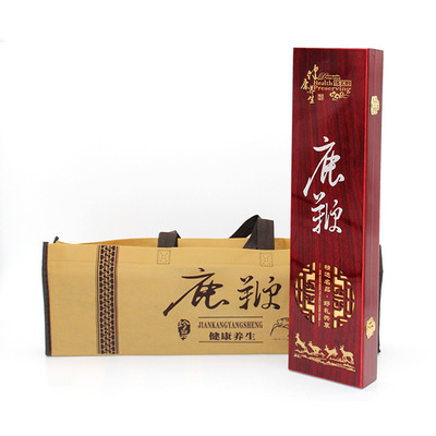 Deer farm Deer Hollow Wooden box Jilin deer whip Northeast Specialty Deer Gift box man Tonic Deer