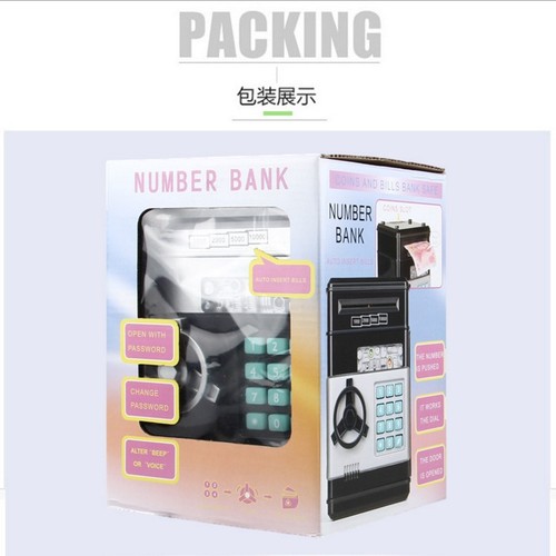 Creative voice ATM automatic money-saving jar Smart withdrawal machine savings jar Password lock safe box