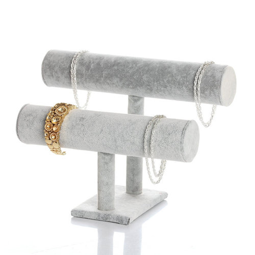 Two-layer double-layer velvet bracelet stand jewelry stand bracelet display stand watch stand hair band jewelry store display stand countertop