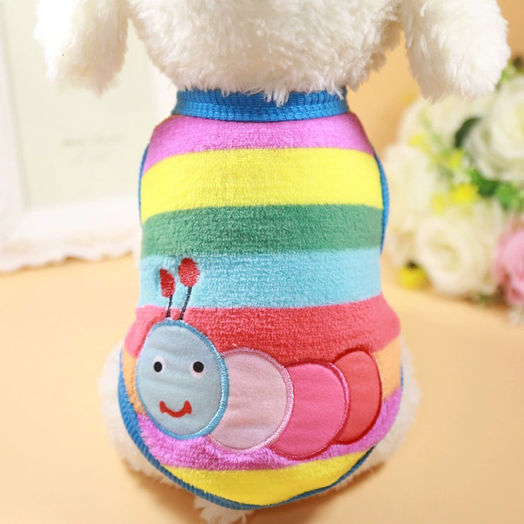 Flannel Cartoon Pet Sweater, Warm Plush Hairpin Design, Multi-Size (XXS–XL)