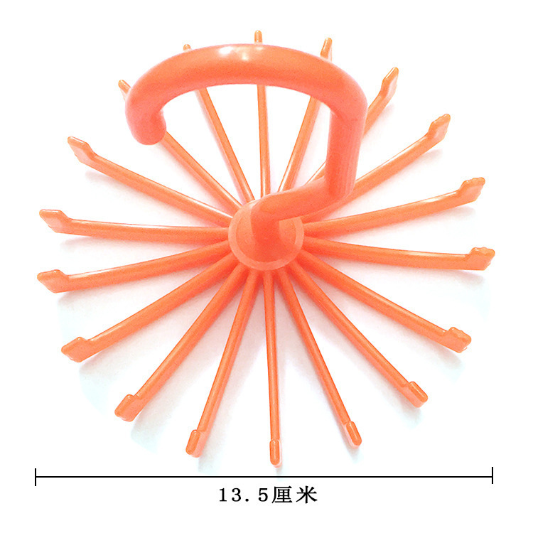 跨境塑料领带架 圆形多功能可旋转18爪大号小围巾丝巾皮带饰品架|ms