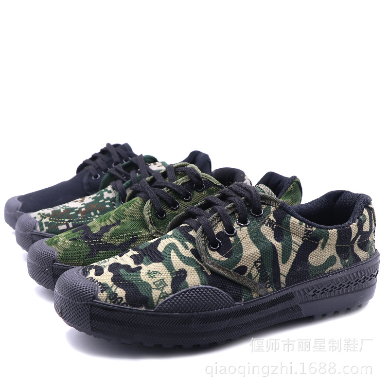 construction site wear-resisting protective shoes puncture outdoors work Training shoes 99 camouflage canvas Rubber shoes factory Direct selling