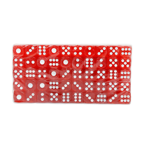 12MM rounded corner large transparent red sieve dice automatic mahjong machine dice No. 12 mahjong dice 1.2cm