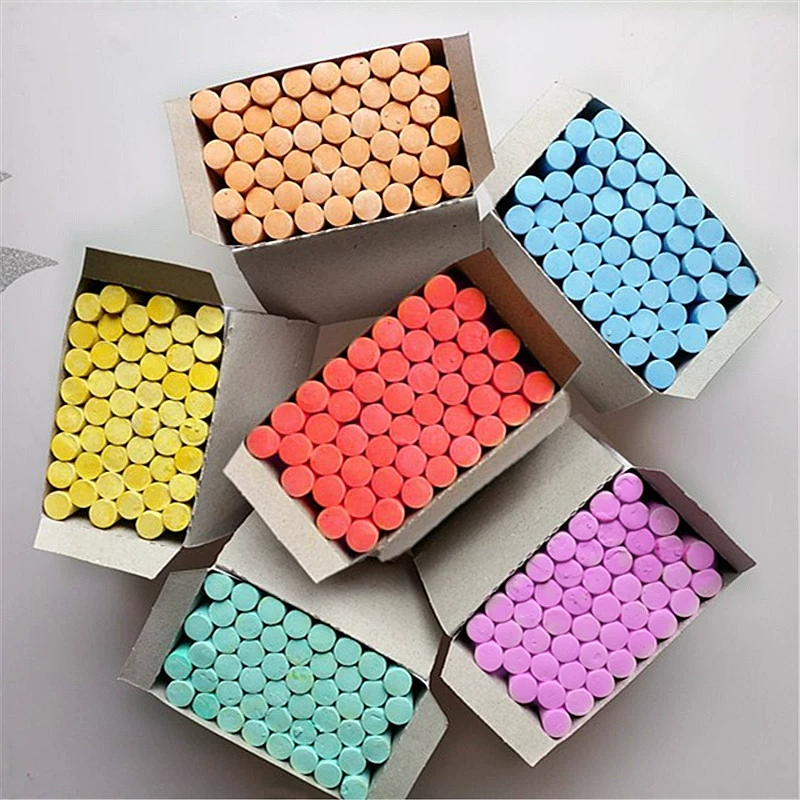 Jinhui бренд смешанный цвет обучение цвет пыль доска газета граффити класс учитель Живопись 12 мел