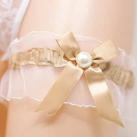 欧式新娘结婚蕾丝蝴蝶结配件袜带礼服婚庆用品