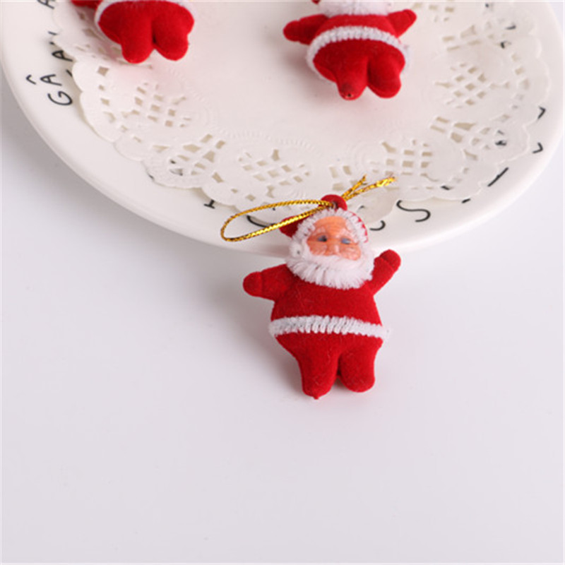Árbol de Navidad colgante muñeca decoración 4,5 cm plástico Santa Claus colgante regalo de Navidad