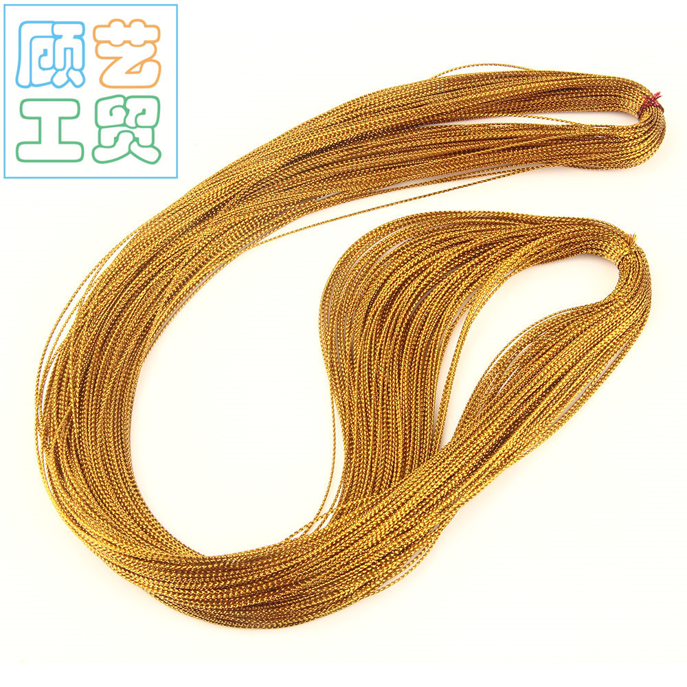 1mm礼品金银丝线 8股无弹力彩色金银吊牌线 印刷请柬七彩金丝银丝|ru