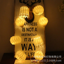 中式文化LED电池款纸灯笼挂件室内装饰灯婚庆节日圣诞亚马逊同款