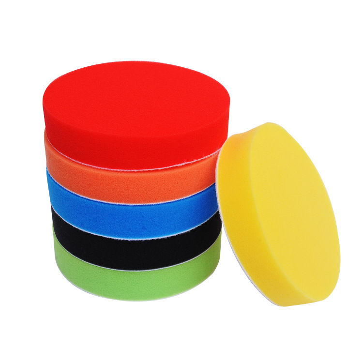 汽车漆面美容抛光海绵盘 打蜡海绵垫 自粘打蜡棉平面波浪