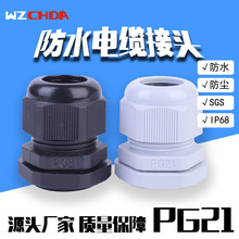 厂家供应塑料防水接头PG21 电缆固定接头 PG21接头现货一件代发