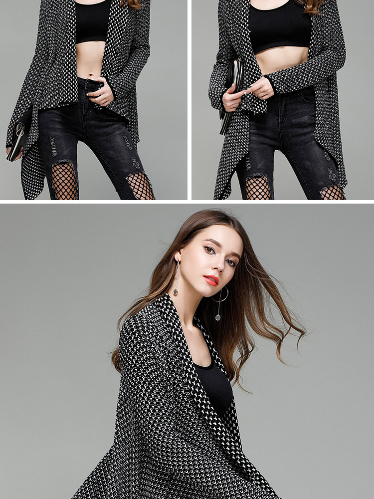 cotton mid-length knitted cardigan  NSYH51712