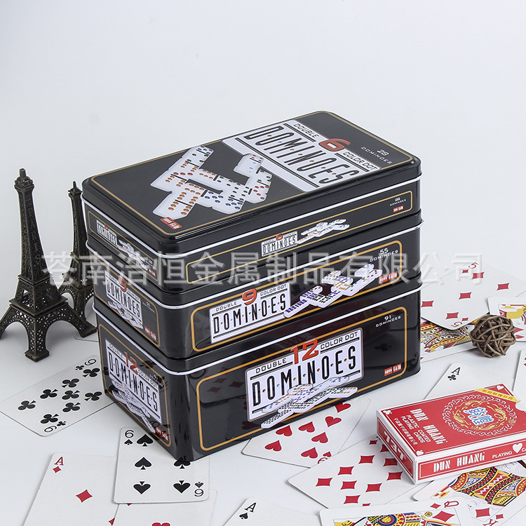 厂家批发食品包装马口铁盒 方形大号金属礼品铁盒 麻将礼品铁盒