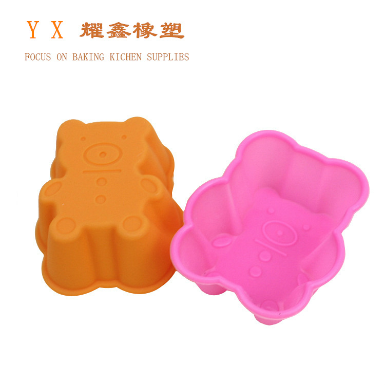 小熊玛芬杯手工皂模 硅胶马芬果冻 做皂工具diy silicone制品
